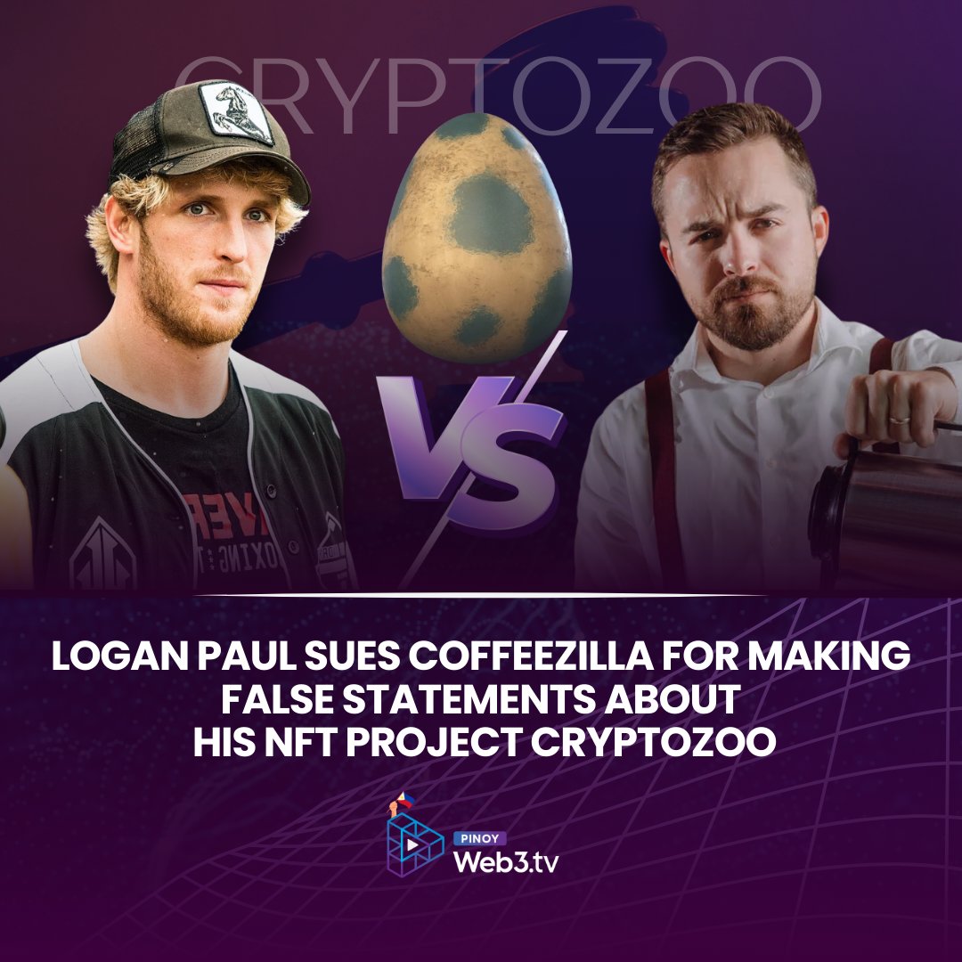 itsPinoyWeb3TV's tweet photo. 🔔 Logan Paul Sues Coffeezilla for Defamation! 💥
@LoganPaul claims @Coffeezilla 's videos on CryptoZoo were full of falsehoods and is taking legal action. Get the latest update on this heated dispute! 🚨
#CryptoNews #LoganPaul #Coffeezilla #CryptoZoo #Web3Chronicles https://t.co/qw5qwhBKFV