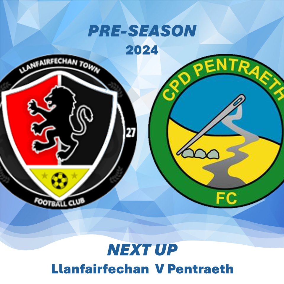 The first team continue their preparations this Saturday as they travel to Llanfairfechan.
KO 2pm

#upthepentraeth #skybluearmy
