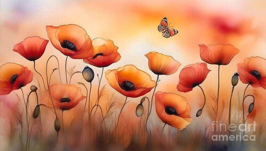 #Red #Orange #Poppies By Kaye Menner #Photography  Wide variety #Prints &amp; lovely #Products at:
 bit.ly/4co7Cp5