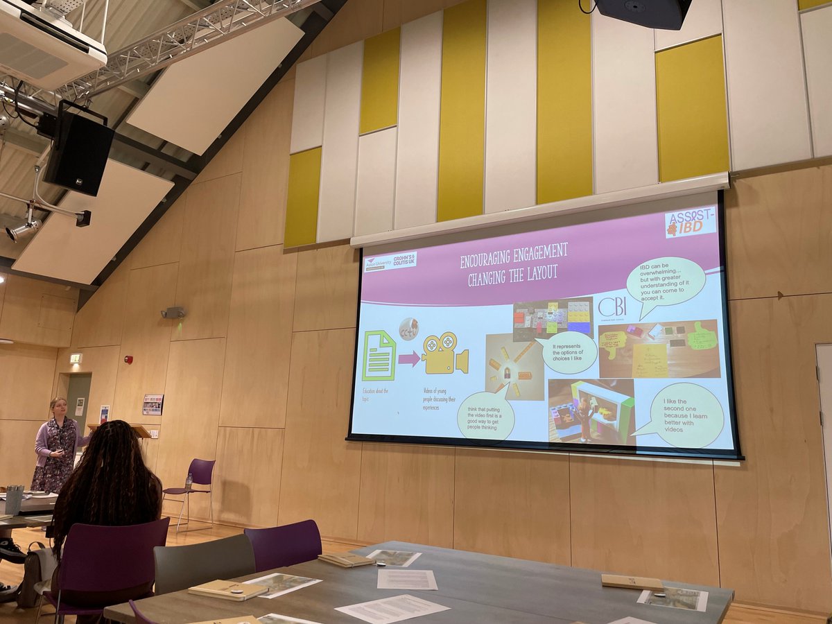 Fantastic Keynote from Dr <a href="/CassieScreti/">Cassandra Screti</a> on the co-design of a new intervention to support treatment adherence for young people with #InflammatoryBowelDisease <a href="/CrohnsColitisUK/">Crohn's & Colitis UK</a> <a href="/ASSIST_IBD/">ASSIST-IBD</a> including great tips for co-design with young people using mindful houseplants! 🪴🪴