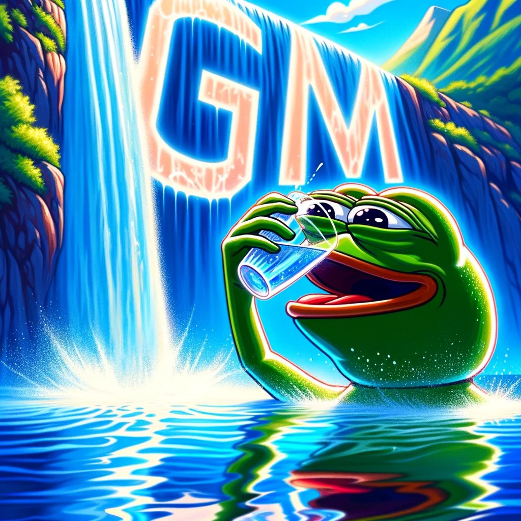 $GM degens 💙
Don't forget to drink some water 🚰
#ThirstyThursday

#Heywallet send 300000 $GM to the first 300 retweets and comment <a href="/TheGmMachine/">The Gm Machine - $GM/$GN</a>