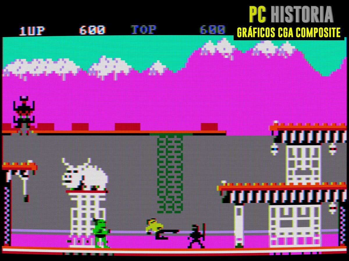 PC__Historia's tweet image. #BruceLee (#Datasoft, 1984), uno de los plataformas de acción preferidos en los 80, llegó para #IBM #PC en forma de autoarrancable en 1985, a cargo de Sheng-Chung Liu. Soportaba #CGA, #CGAComposite y un modo mejorado de 16 colores para #PCjr, además de sonido PSG de 3 voces 👊🥋