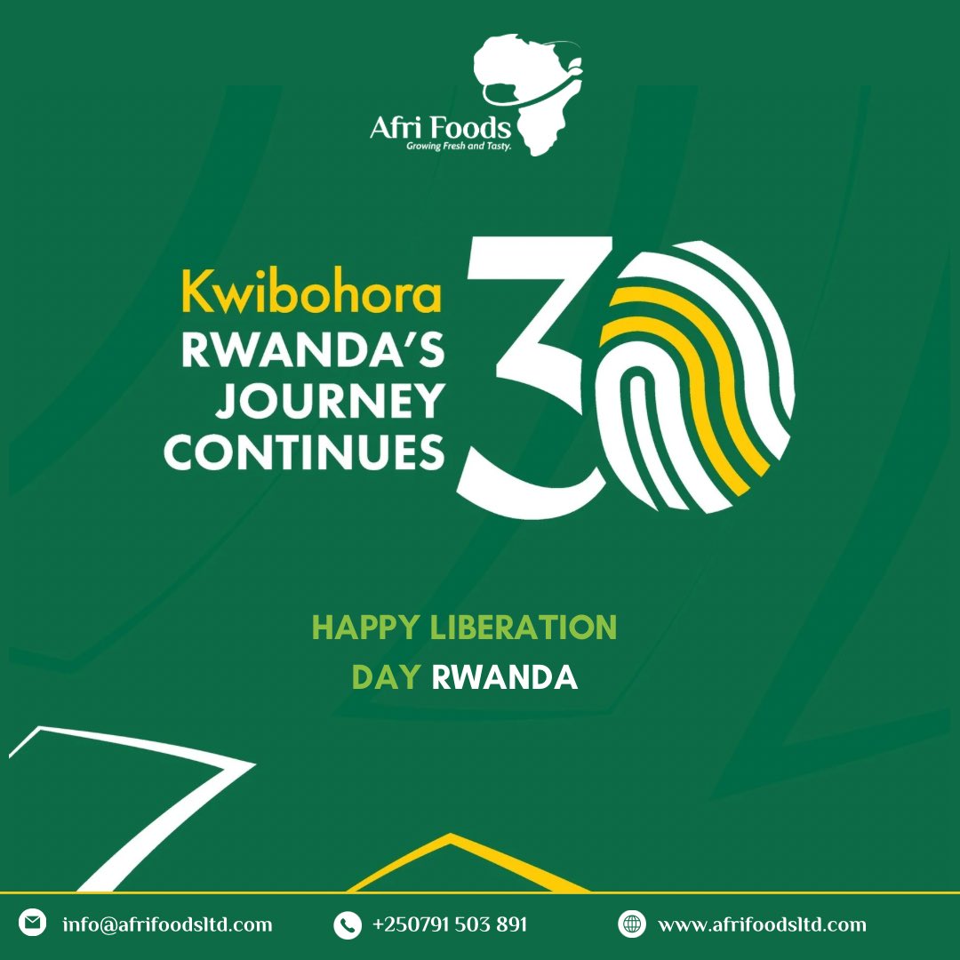 Celebrating 30 years of Liberation! 🇷🇼 Today, we honor the courage, resilience, and unity that brought us freedom
Happy Liberation Day #Rwanda! 

#Kwibohora30 🇷🇼