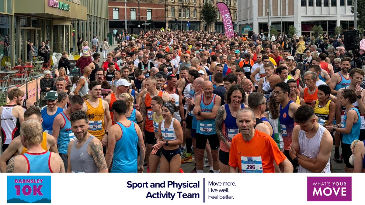 What's Your Move Barnsley (@barnsleymoving) on Twitter photo We're still buzzing from Sunday! Thanks to all runners whether you did it for competition, fitness, fun, or fundraising.
Over £8,000 has been raised for <a href="/BarnsleyHospice/">Barnsley Hospice</a> so far and we're sure many other local charities have benefited too. Well done!
barnsley.gov.uk/news/barnsley-… We're still buzzing from Sunday! Thanks to all runners whether you did it for competition, fitness, fun, or fundraising.
Over £8,000 has been raised for <a href="/BarnsleyHospice/">Barnsley Hospice</a> so far and we're sure many other local charities have benefited too. Well done!
barnsley.gov.uk/news/barnsley-…