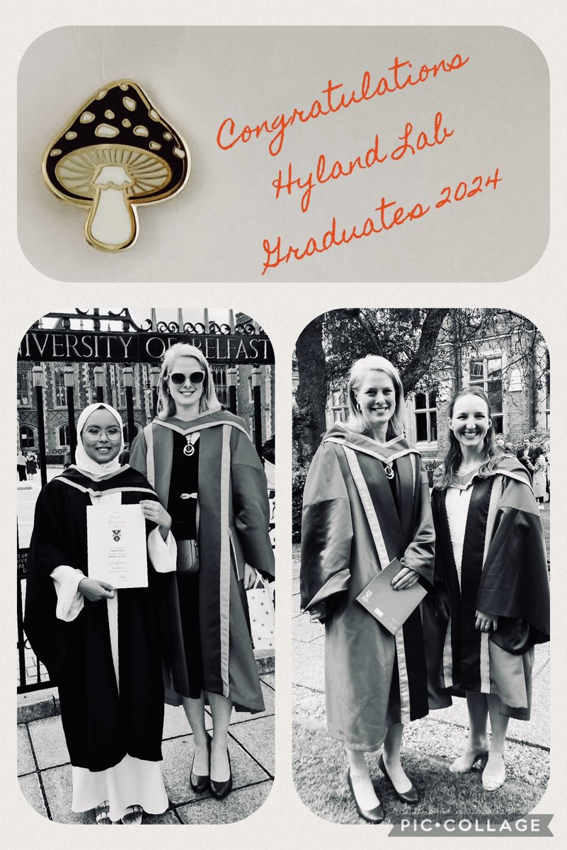 Edel Hyland Lab @ Queen's University Belfast (@hyland_lab) on Twitter photo Congratulations to the recent <a href="/hyland_lab/">Edel Hyland Lab @ Queen's University Belfast</a> graduates, Sadia Biswas (MSci Biochemistry, first class honours) and Dr. Veronika Toth, PhD Molecular Parasitology.
I’m so proud of both of you.
….and thank you Sadia for the awesome mushroom pin!
<a href="/QUBbioscience/">School of Biological Sciences</a> Congratulations to the recent <a href="/hyland_lab/">Edel Hyland Lab @ Queen's University Belfast</a> graduates, Sadia Biswas (MSci Biochemistry, first class honours) and Dr. Veronika Toth, PhD Molecular Parasitology.
I’m so proud of both of you.
….and thank you Sadia for the awesome mushroom pin!
<a href="/QUBbioscience/">School of Biological Sciences</a>