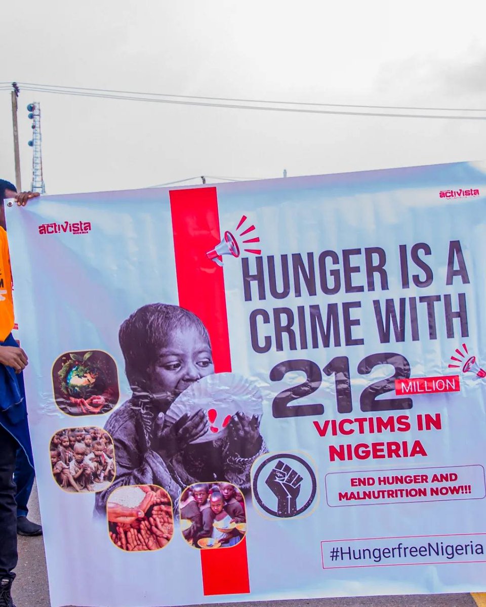 GP_Nigeria's tweet image. The Nigeria government committed to ending hunger by 2025, ensuring that all people have access to sufficient, safe, and nutritious food through the Malabo Declaration of 2014, yet the rate of inflation is at 40.66%. 
#HungerFree Campaign led by @activistalafia 
#Youths4GreenECO