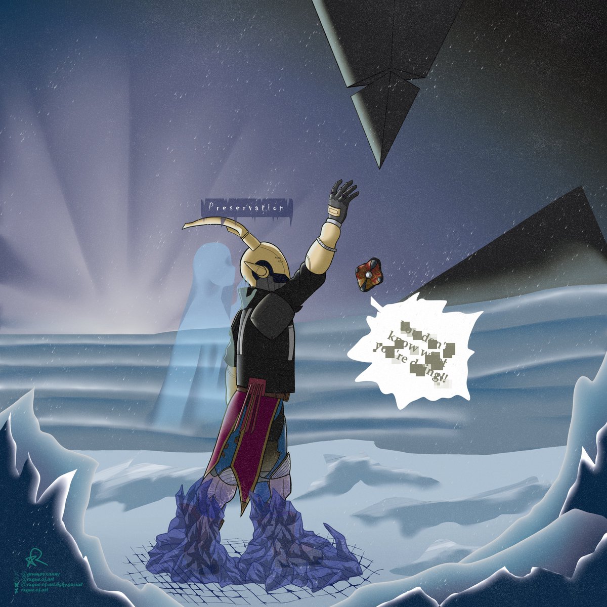 grumpyxanny's tweet photo. Is all hope lost for the Titan's mind?
(+a cape edit)

Commission for my dear clanmate @RandomMichi

#destiny2 #destiny2art #destiny2oc #commission #commissionart #destiny2titan https://t.co/Nxny4VOxHP