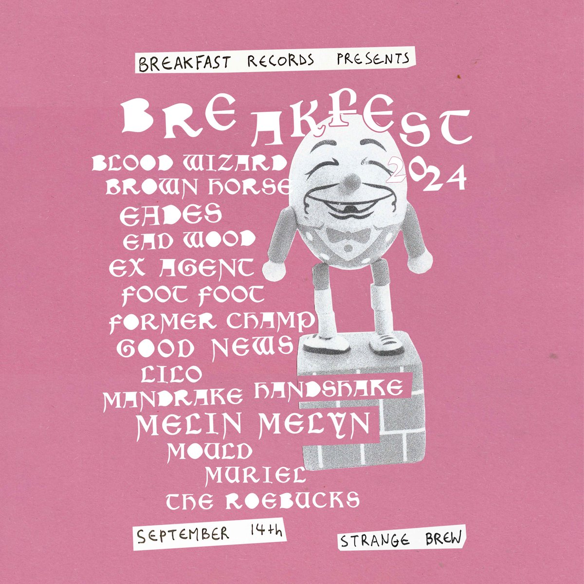 Hear ye! Hear ye! We are absolutely STOKED to finally reveal the FULL lineup for this years Breakfest. More heat than a jalapeño. Let’s goooo.