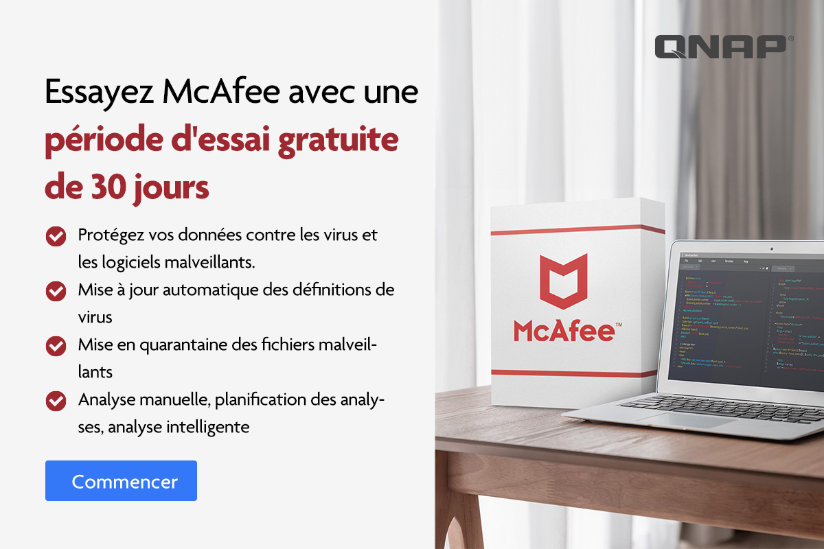 𝐏𝐫𝐨𝐭é𝐠𝐞𝐳-𝐯𝐨𝐮𝐬 𝐜𝐨𝐧𝐭𝐫𝐞 𝐥𝐞𝐬 𝐦𝐞𝐧𝐚𝐜𝐞𝐬 𝐯𝐢𝐫𝐚𝐥𝐞𝐬 𝐚𝐜𝐭𝐮𝐞𝐥𝐥𝐞𝐬 𝐞𝐭 é𝐦𝐞𝐫𝐠𝐞𝐧𝐭𝐞𝐬 𝐚𝐯𝐞𝐜 𝐌𝐜𝐀𝐟𝐞𝐞 𝐀𝐧𝐭𝐢𝐯𝐢𝐫𝐮𝐬 𝐩𝐨𝐮𝐫 𝐍𝐀𝐒.
Profitez d’un essai gratuit de 30 jours. 👉 qnap.to/65x4p4
#QNAP #NAS #stockage #Mcafee