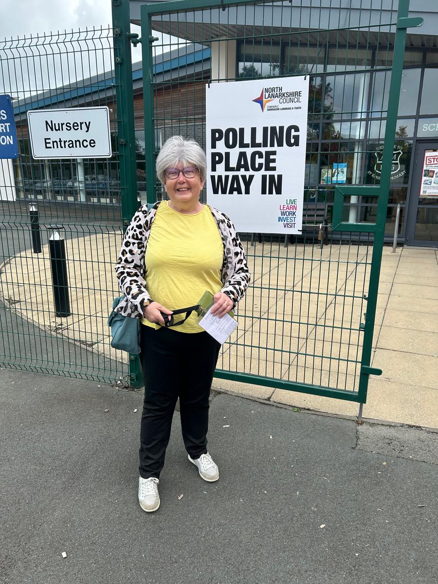Just been to vote at Wishaw Academy PS.  remember your rain coat and your ID!  #VoteSNPforScotland
