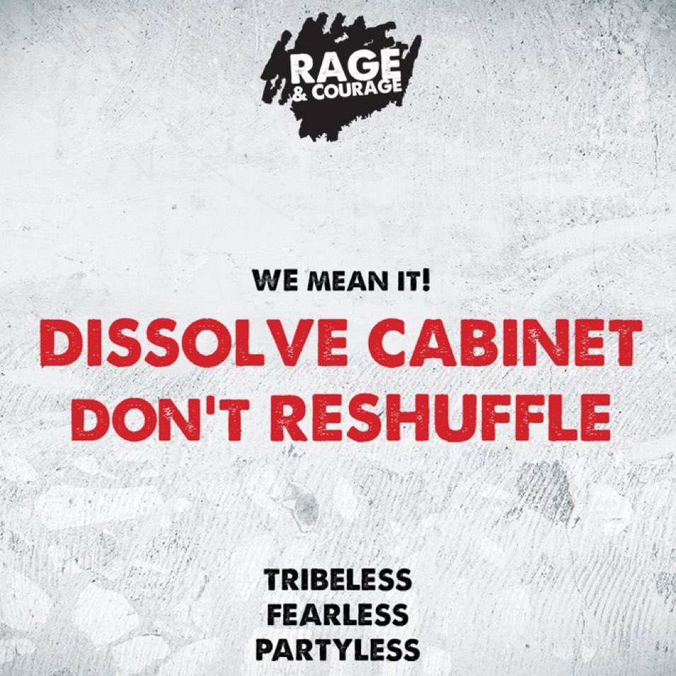 If you see this post just like and retweet don't even care who is posting as long as we eject the incompetent Cabinet .....#DissolveNotReshuffle