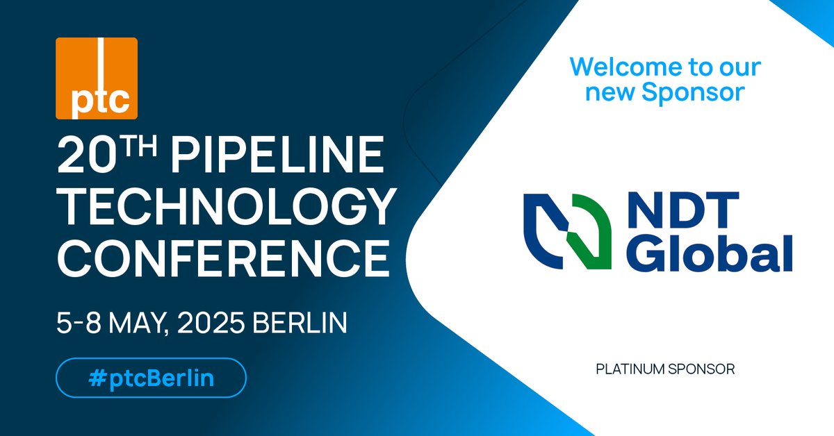 📢 Exciting Announcement: Platinum Sponsor NDT Global

We are delighted to welcome <a href="/NDT_Global/">NDT Global</a> as a Platinum Sponsor for the 20th Pipeline Technology Conference!

Learn more: pipeline-conference.com/companies/ndt-…

We look forward to seeing you at #ptcBerlin!