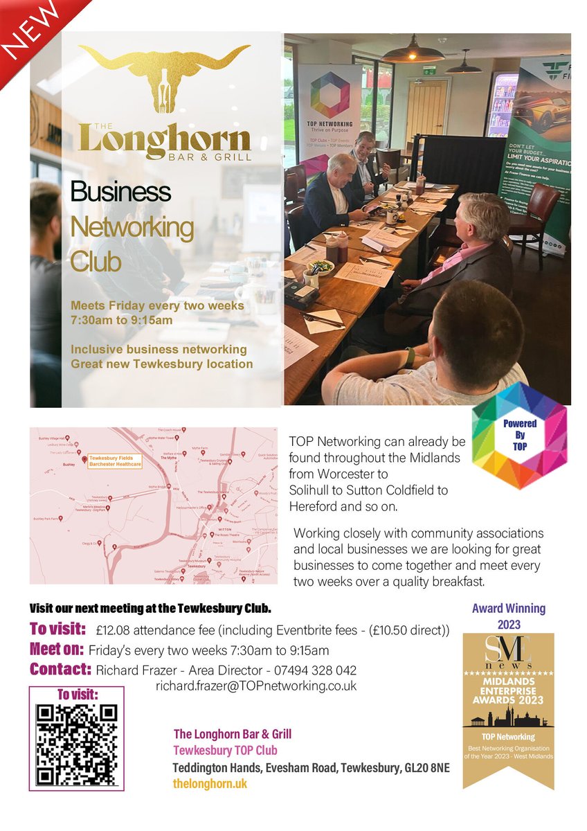 TOP_Gloucester's tweet photo. Friday Morning every two weeks #TopNetworking meets at the Longhorn. You will meet influential business people. You will have a chance to do a 60-second pitch of your business. One of the members will also do a 10-minute presentation of their business.
A warm welcome awaits. https://t.co/uunorUkxeF