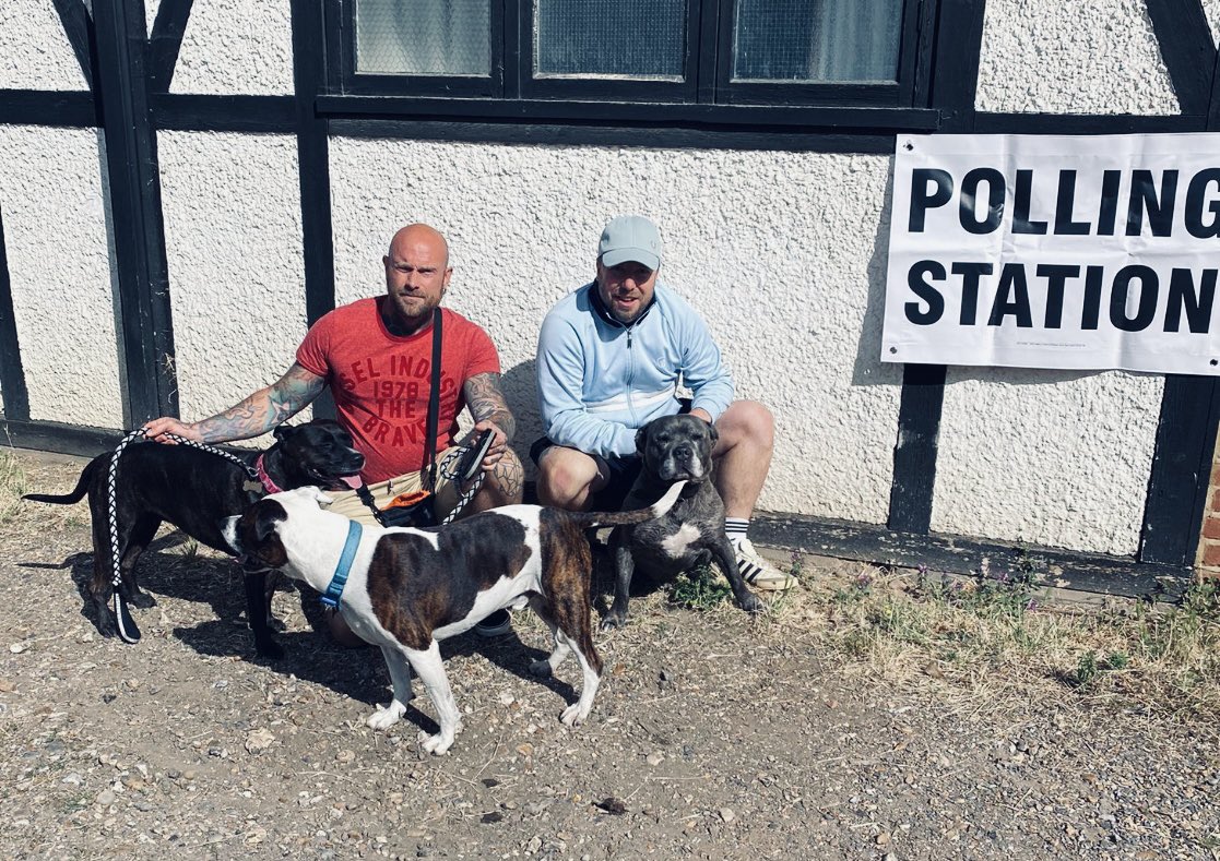 Reggie says don’t vote Rishi… #dogmurderer #fuckthetories 
#dogsatpollingstations