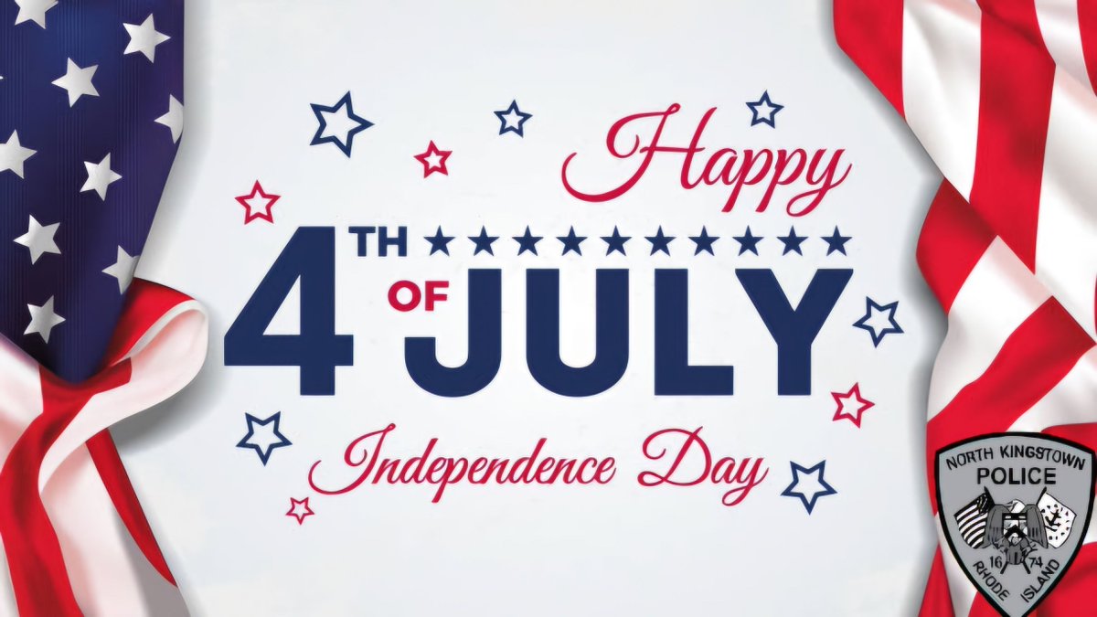 🎆🇺🇸 Happy 4th of July, North Kingstown! 🇺🇸🎆

Wishing everyone a safe and joyous Independence Day! 

#4thOfJuly #NorthKingstownPD
