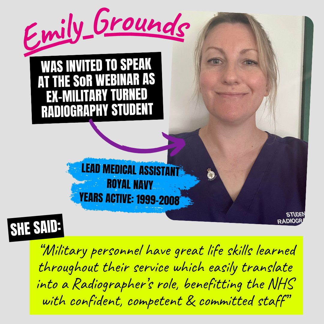 UoP DRMI (@uop_drmi) on Twitter photo Emily, our level 4 #radstudent spoke <a href="/SCoREvents/">SCoR Events</a> #armedforcesday webinar on Tuesday for military service members. As ex-Navy, Emily provided insights on how to get into #diagnosticradiography & how skills developed via military service transfer to #nhs working. Well done Emily! Emily, our level 4 #radstudent spoke <a href="/SCoREvents/">SCoR Events</a> #armedforcesday webinar on Tuesday for military service members. As ex-Navy, Emily provided insights on how to get into #diagnosticradiography & how skills developed via military service transfer to #nhs working. Well done Emily!
