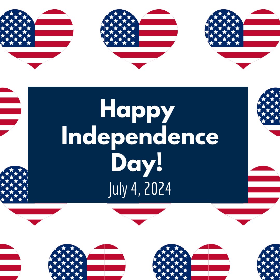Happy Independence Day! We hope our families are enjoying your summer and celebrating safely today!