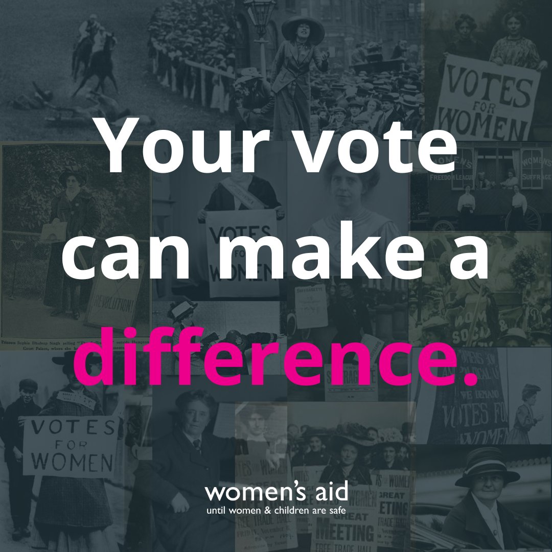 Women's Aid (@womensaid) on Twitter photo It's polling day for #GeneralElection2024 
Exercise your hard-earned right to vote. It's so important to remember to consider each party's stance on Violence Against Women and Girls (VAWG) when casting your ballot. It's polling day for #GeneralElection2024 
Exercise your hard-earned right to vote. It's so important to remember to consider each party's stance on Violence Against Women and Girls (VAWG) when casting your ballot.