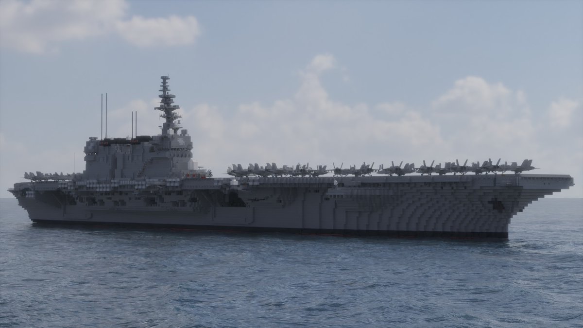 pengui_in777's tweet image. 航空母艦 瑞鶴(CVA-60)
新しい原子力空母が出来て休めるとでも思ったのか？残念、パワーアップして再就役です。原子炉と電磁式カタパルトは予算が足りなくて買えませんでした。代わりにガスタービンとディーゼル両方用意したんでこれで何とかしてね♡
#マインクラフト軍事部