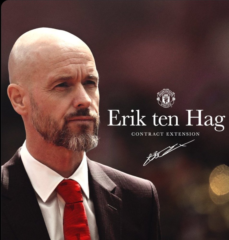 🚨 OFFICIAL:

Erik ten Hag has signed NEW Man Utd contract to keep him until 2026.

Dab Ashworth: "Our review came to a clear conclusion that Erik is the best partner to work with".

Music to my ears.

MY MANAGER ❤️