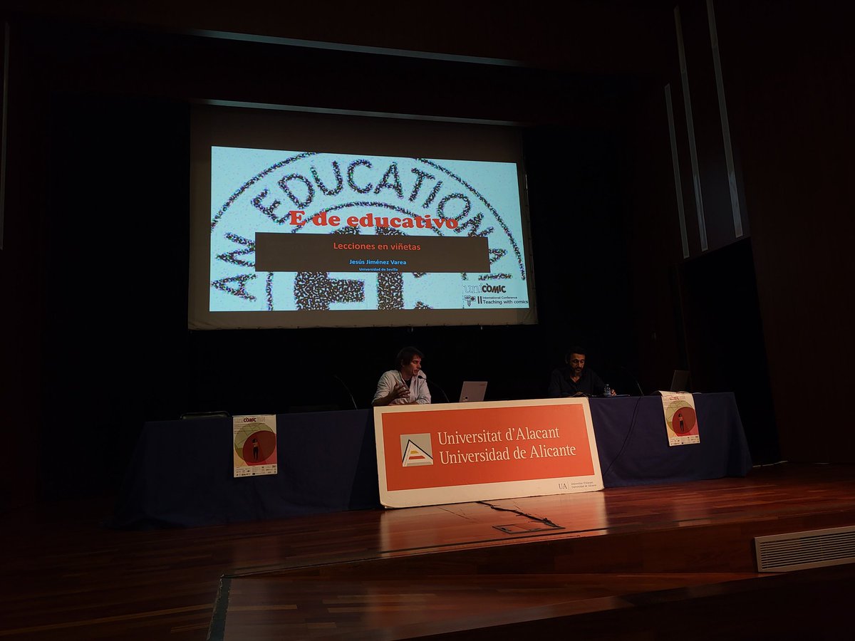 Conferencia de Jesús Jiménez Varea (Universidad de Sevilla): “E de Educativo: lecciones en viñetas”.

Presenta Sebastián Miras
(Universitat d’Alacant)

Salón de Actos

#UnicómicTeaching
