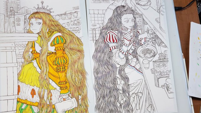 今日はひたすら髪の毛を塗っている。
#LongLongHairGirls 