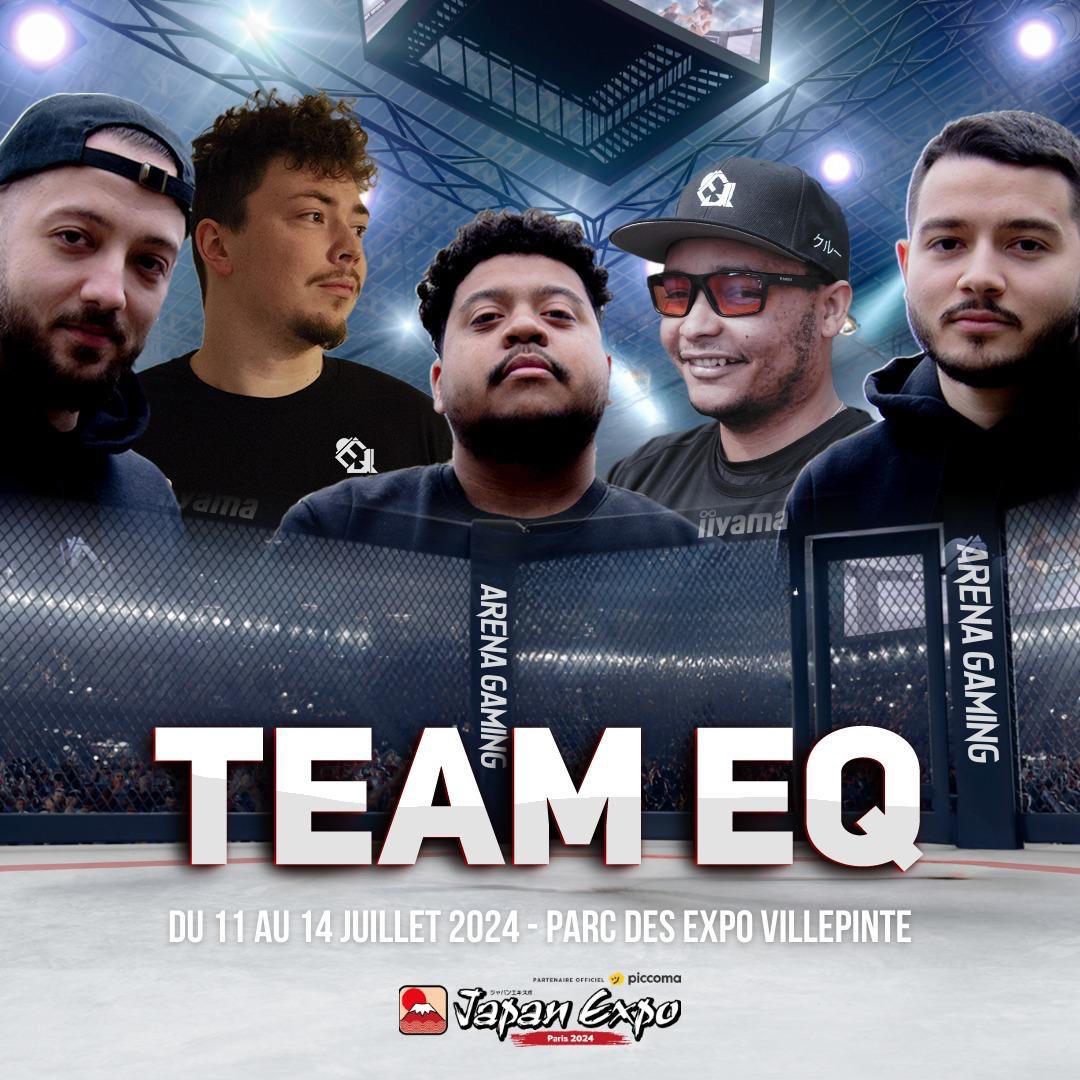 👀 VOUS L’AVEZ VU EN LIVE EN PREMIER ! 

La <a href="/EQTeam__/">Team EQ</a> sera présente à la <a href="/japanexpo/">Japan Expo ⛩🗼</a> du 11 au 14 juillet sur le stand des copains de chez <a href="/OctogoneGaming/">Octogone Gaming</a> 🤝 

Préparez-vous à des surprises et un cast de qualité sur les différents tournois 💪