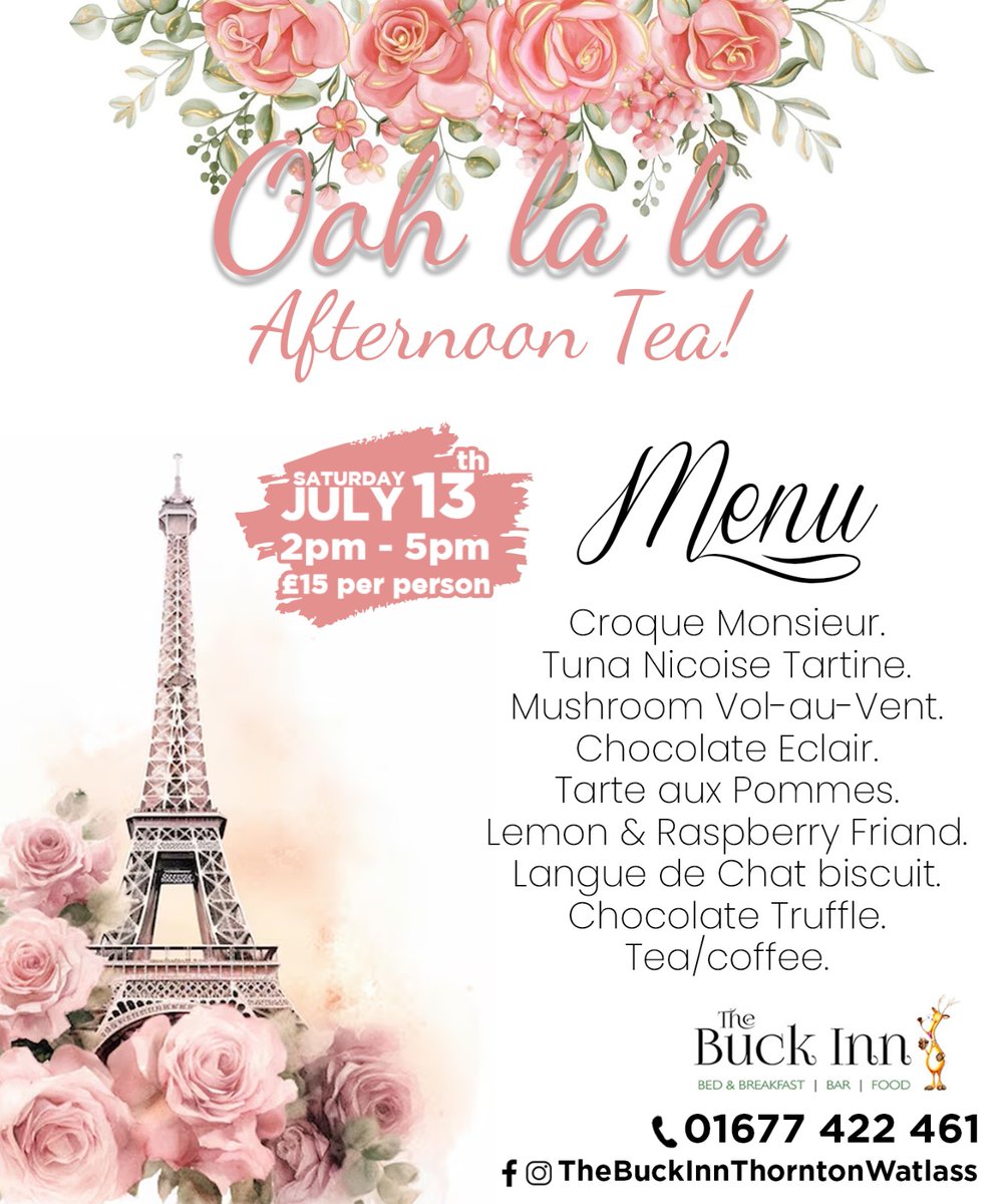 Why not treat someone to #afternoontea with a French twist?