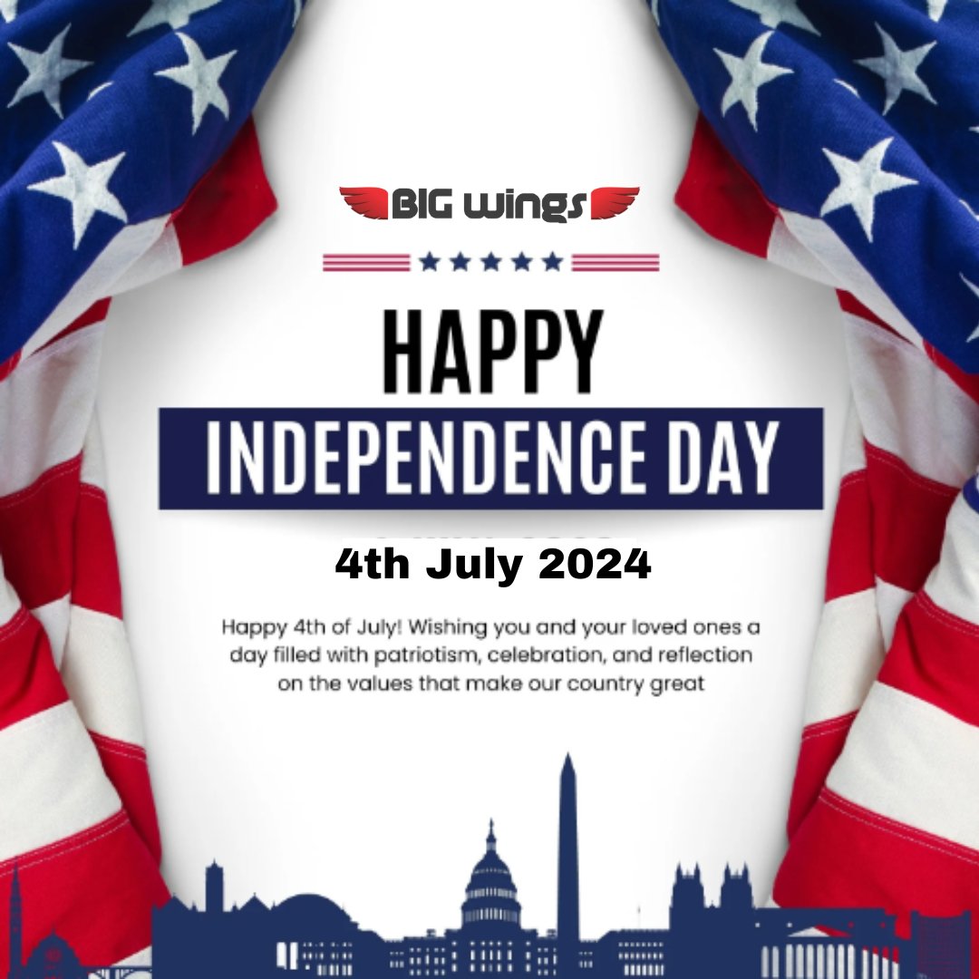 bigwingsllc's tweet photo. Here's to a day of celebrating freedom, democracy, and all things
American.
Happy 4th of July! Wishing you a day filled with fireworks, fun, and freedom!  Happy Independence Day!
#4thofJuly #indepencedayamerica🇺🇸🇺🇸#us #california #bigwingsllc #transport  #trucking #carriers https://t.co/zkP0ldmrEA