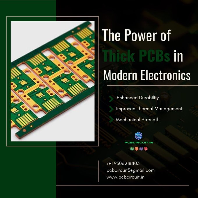 PrabhPawar47650's tweet image. One such innovation that has been gaining prominence is Thick PCBs and Thick Copper PCB
Ever wondered why thick PCBs are gaining traction in today&apos;s tech world? 🤔 Here’s why they’re a game-changer:
#Pcbcircuit #PCBDesign #Electronics #ThickCopper