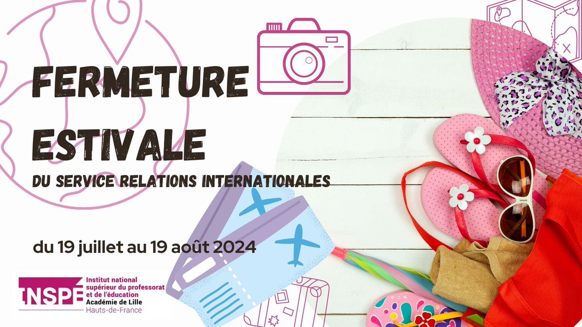 International INSPÉ Lille HdF (@ri_inspe_lille) on Twitter photo Le service relations internationales prend une pause cet été, mais notre site internet lui est toujours ouvert 😊
👉tinyurl.com/yc84j9cs
👋 rdv à partir du 19 août pour tous vos projets à l'international avec l'<a href="/INSPE_Lille/">INSPÉ Lille HdF</a> Le service relations internationales prend une pause cet été, mais notre site internet lui est toujours ouvert 😊
👉tinyurl.com/yc84j9cs
👋 rdv à partir du 19 août pour tous vos projets à l'international avec l'<a href="/INSPE_Lille/">INSPÉ Lille HdF</a>