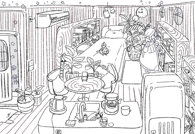 線画できた😭 