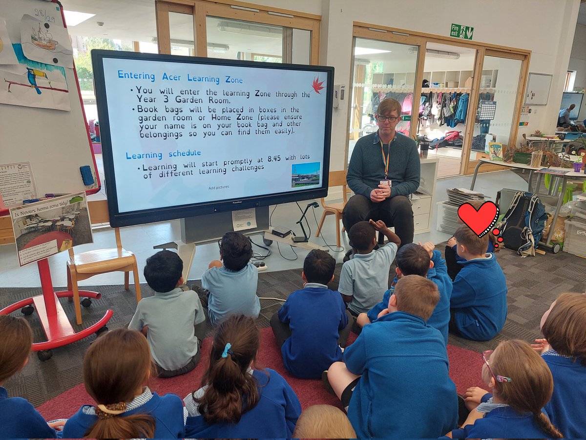 Year 3 learners are getting settled during move up morning!