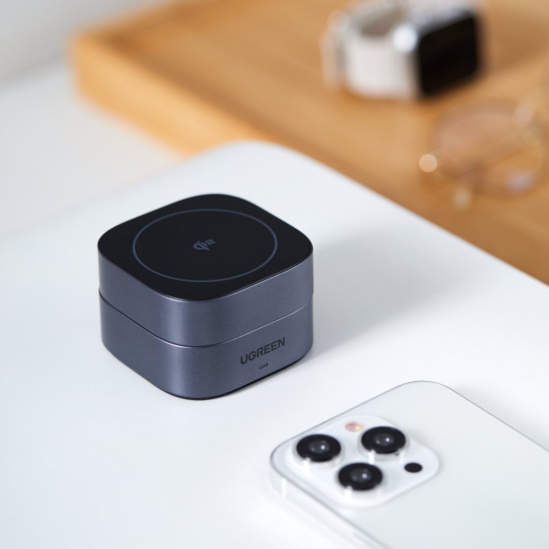 UGREENOfficial's tweet photo. Just snap it on and let Qi2 work its magic. Checking notifications, watching a show, or using your phone in StandBy mode couldn't be easier 🔗: https://t.co/GBskgl7TaY #tech #setups #ugreen #gadgets #Battery #charger #technology #newrelease #nexodepro #homeoffice #accessories https://t.co/cxYrws8zeI