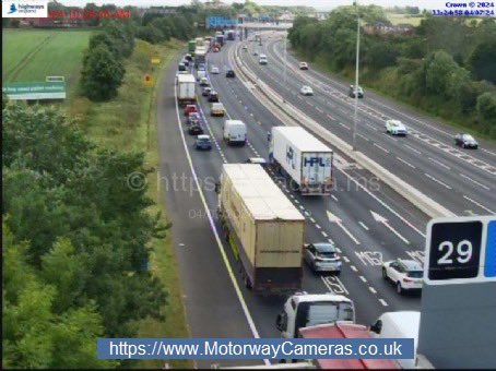 #M62 Eastbound is CLOSED between J29 (M1) and J30 (Oulton) due to an accident - Road not expected to fully re-open before 13:30 - Latest @ Roadca.ms/2255