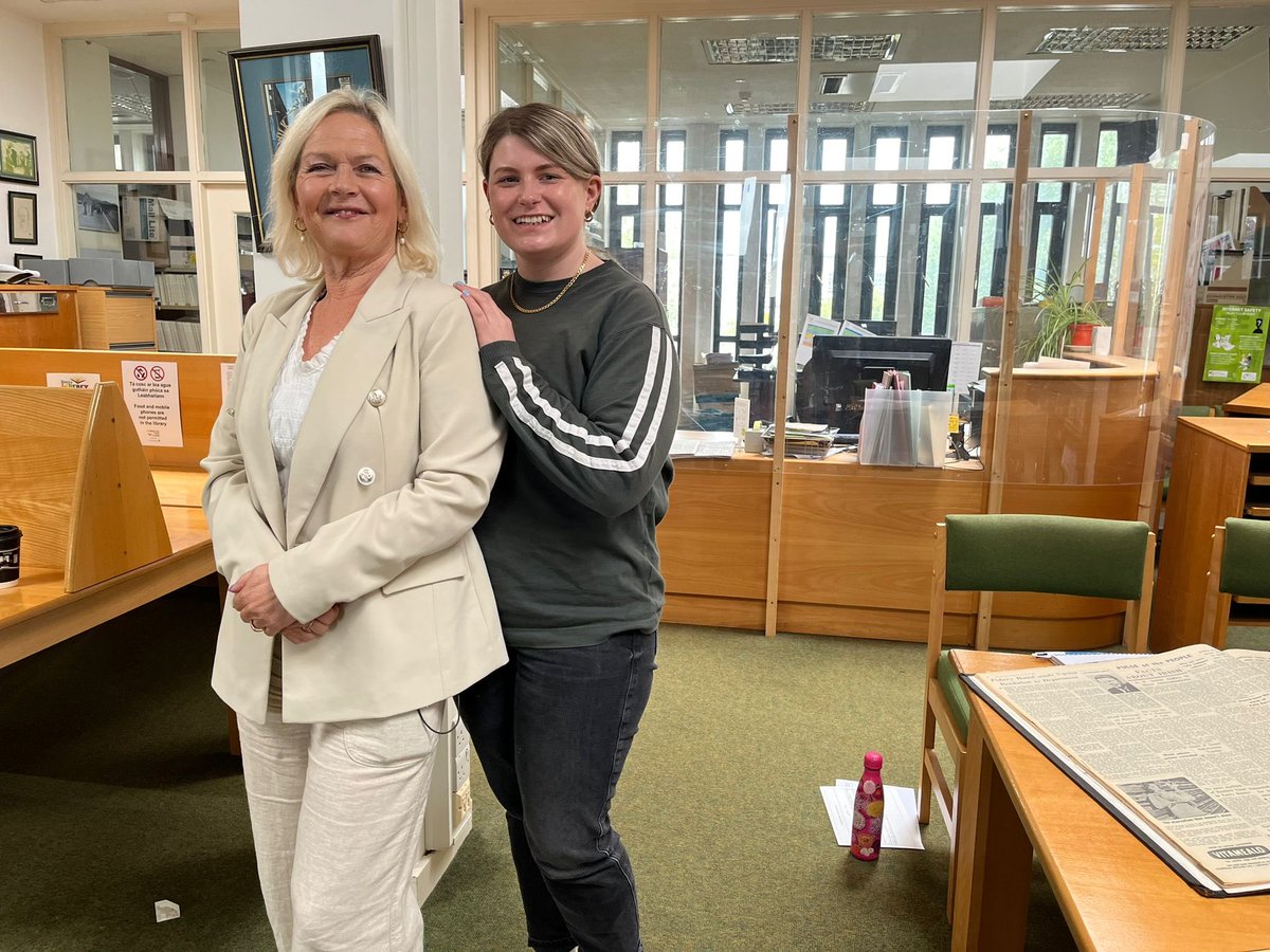 Finola Doyle O'Neill (@doyleneill) on Twitter photo Lovely to be filming in <a href="/traleelibrary/">Tralee Library</a> an episode of the outstanding BBC series Who DoYou Think You Are with my former student Holly Cooney who is now a researcher on the series - so
Proud of you Holly! @ucc. <a href="/CACSSS1/">UCC Arts, Celtic Studies and Social Sciences</a> Lovely to be filming in <a href="/traleelibrary/">Tralee Library</a> an episode of the outstanding BBC series Who DoYou Think You Are with my former student Holly Cooney who is now a researcher on the series - so
Proud of you Holly! @ucc. <a href="/CACSSS1/">UCC Arts, Celtic Studies and Social Sciences</a>