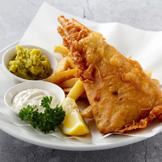 Head to <a href="/PJOBrienPub/">P.J. O'Brien Pub</a> for Battered Cod with Hand Cut Chips! Open daily 9am to midnight with food available from 10:30am to 10pm, delivery available!  

📞 Phone/Line ID: 082 163 3382.