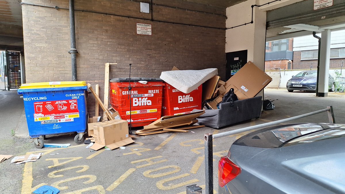 MidlandHouse's tweet photo. @MidHeartHelp Hi, I wonder if our live CCTV monitoring team can be asked to view who removed this waste from @MidlandHouse car park on 3/7/24 between 8am-4pm? Thank you. Was it Midlandheart? https://t.co/FrshBSnEUO