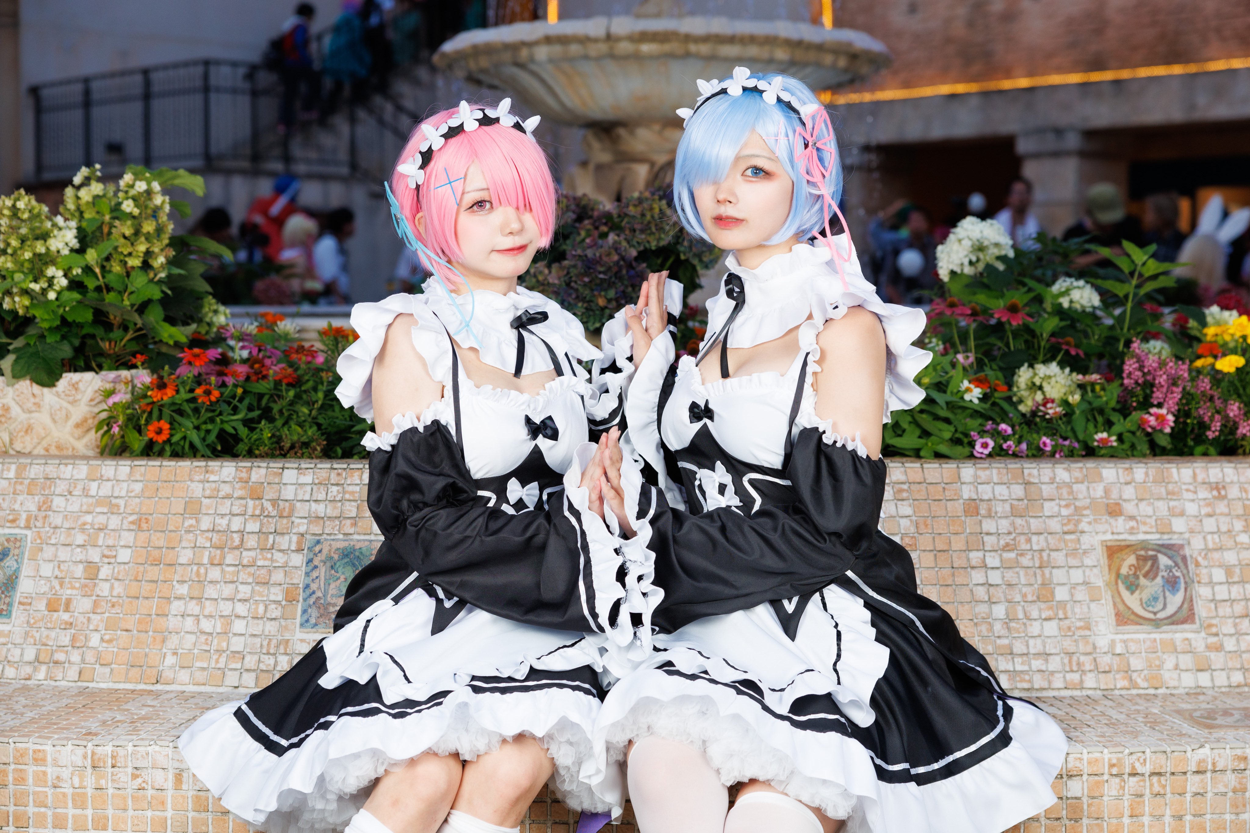 リゼロ　レムラム　コスプレ レムラム 🩷 @quill2r 🩵 @nekosan_s2 #reゼロから始める異世界