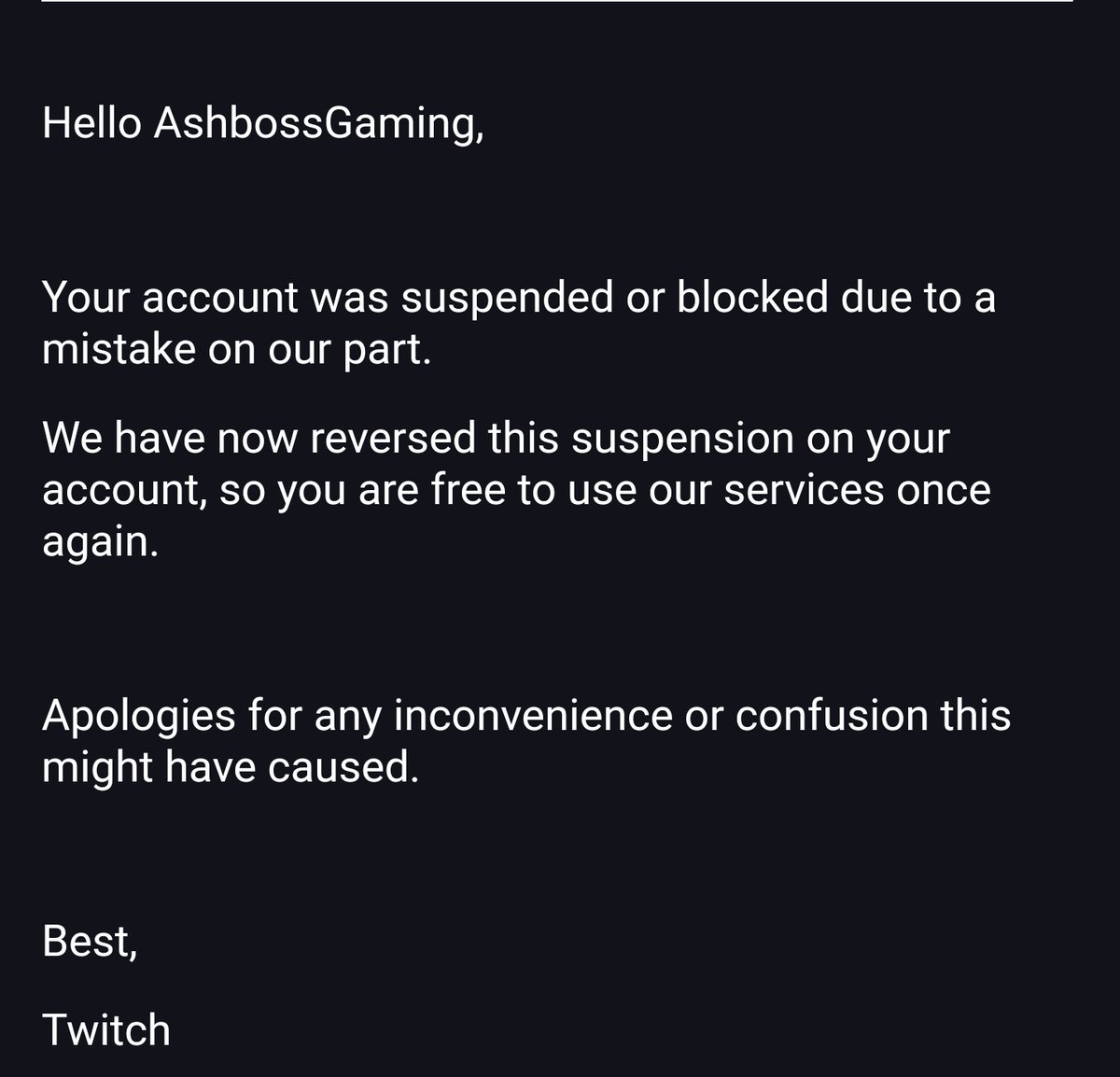 AshbossG's tweet photo. Hey guys random news I got back my twitch channel after almost a year. Lolzz thanks a lot @Twitch  #YouTuber #streamer https://t.co/hgnp5ueojY