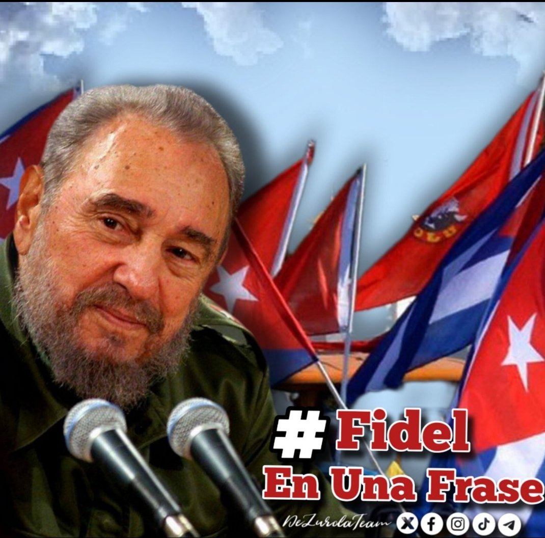 Vale vale la pena recordar q la Revolución empezó sin armas, sin recursos, q surgió de la nada, y se fue imponiendo a cada revés, y que aquella Revolución y aquel propósito revolucionario, fue desarrollándose y conquistando el apoyo de todos y llegó a ser lo que es hoy. Fidel.