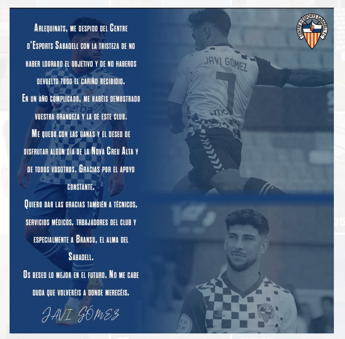 Gracias 💙🤍 <a href="/CESabadell/">CE Sabadell 🧅</a>