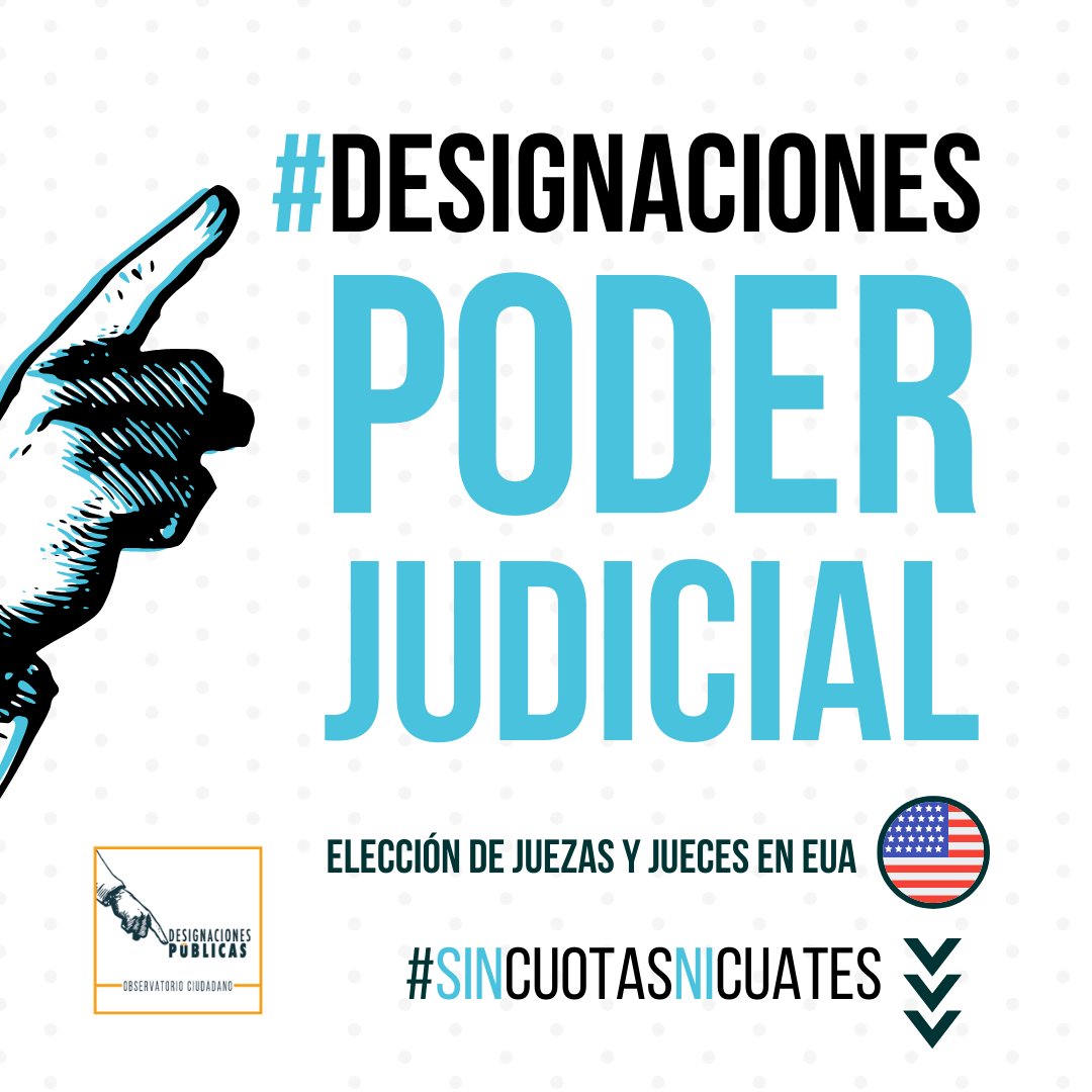 #DesignacionesPoderJudicial | La iniciativa presidencial de reforma al poder judicial plantea que las personas juzgadoras sean elegidas por voto popular. Son pocas las experiencias que utilizan este esquema, una de ellas es Estados Unidos 🇺🇸, pero ¿funciona? Aquí te contamos ⬇️