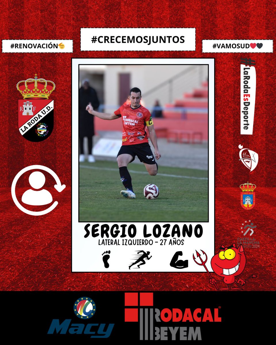 🔴⚫️ ¡Presentamos a nuestro capitán, Sergio Lozano! 

Fuerte, veloz y comprometido, es clave en nuestra defensa y un líder dentro y fuera del campo. #VAMOSUD ❤️🖤