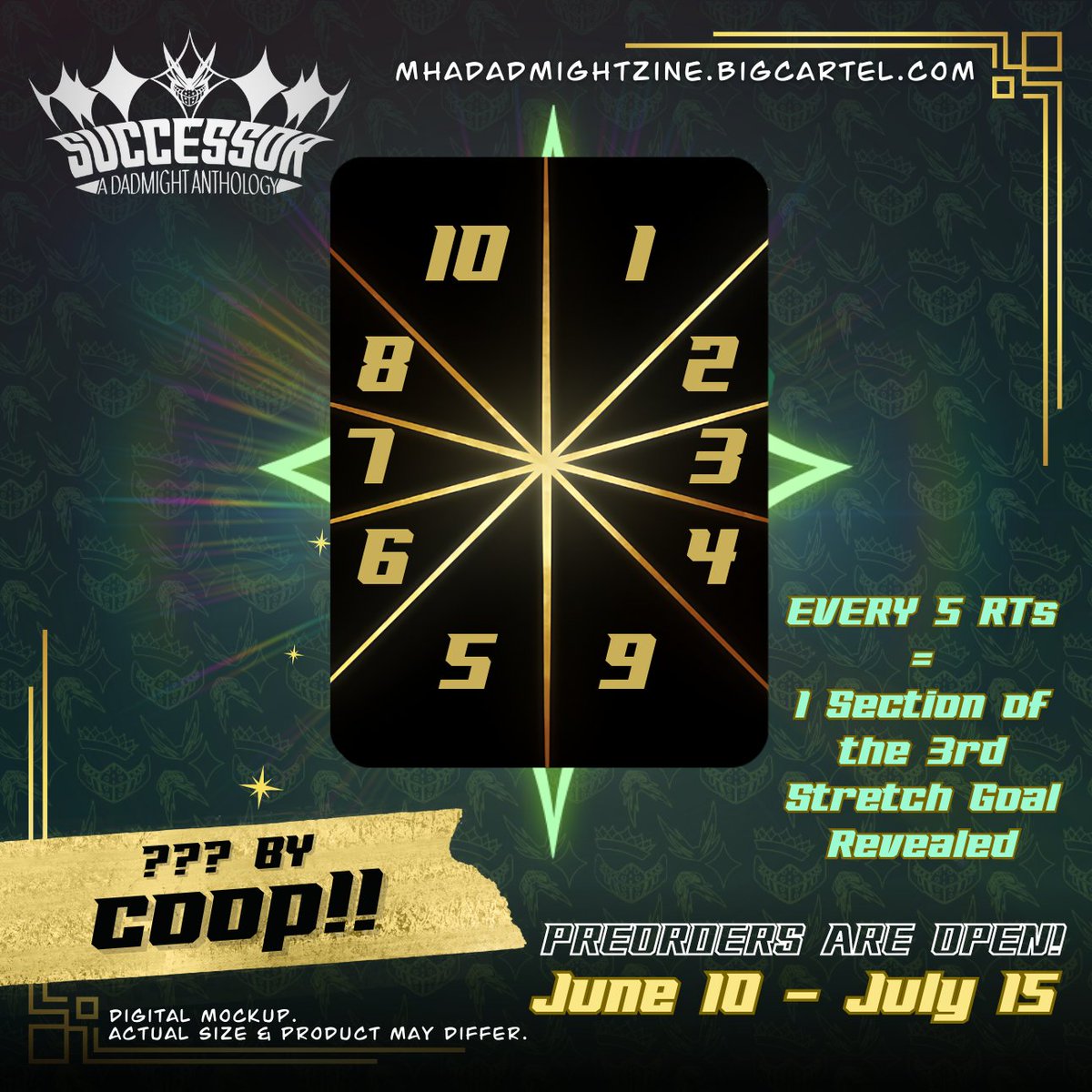 🌻 ANNIVERSARY MERCH REVEAL 🌻
We're only halfway through reaching the 3rd Stretch Goal! To reveal this mystery merch by <a href="/microrockets/">coop !!! 🌻🌟💛</a> in time for MHA's 10th manga anniversary this July 7, let's work together!

RETWEET or QUOTE-RT this tweet! 50 RTs to reveal the full merch 🌻