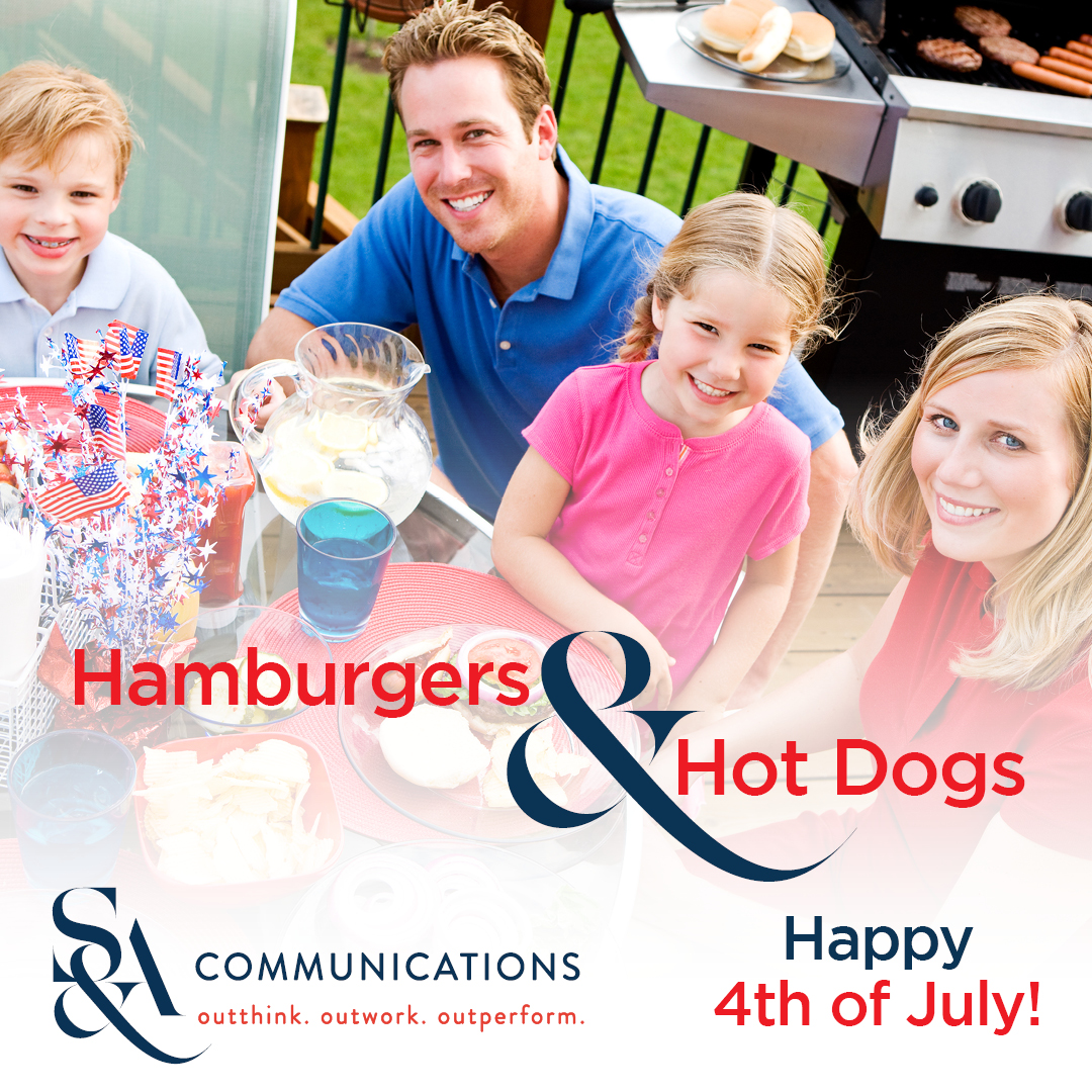 Our team wishes you a Happy 4th of July! We hope you enjoy some time with your family watching fireworks, grilling out, and celebrating. 

#SACommunications #Cary #Marketing #PR #FourthOfJuly #IndependenceDay