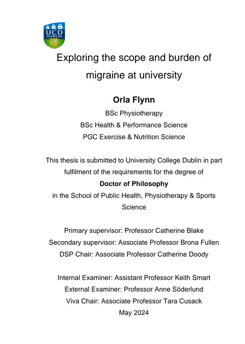 OrlaFlynn (@orlafly) on Twitter photo Elated to have successfully defended my PhD thesis yesterday afternoon. Many thanks to my amazing supervisors <a href="/Blake_Cath/">Catherine Blake</a> & <a href="/bronafullen/">Bronafullen</a>, my DSP chair Catherine Doody, to <a href="/annesode/">Anne SΓΆderlund</a> & <a href="/KeithMSmart/">Keith Smart</a> for a robust and thought provoking discussion & to <a href="/t_tcusack/">Tara Cusack</a> for chairing. Elated to have successfully defended my PhD thesis yesterday afternoon. Many thanks to my amazing supervisors <a href="/Blake_Cath/">Catherine Blake</a> & <a href="/bronafullen/">Bronafullen</a>, my DSP chair Catherine Doody, to <a href="/annesode/">Anne SΓΆderlund</a> & <a href="/KeithMSmart/">Keith Smart</a> for a robust and thought provoking discussion & to <a href="/t_tcusack/">Tara Cusack</a> for chairing.
