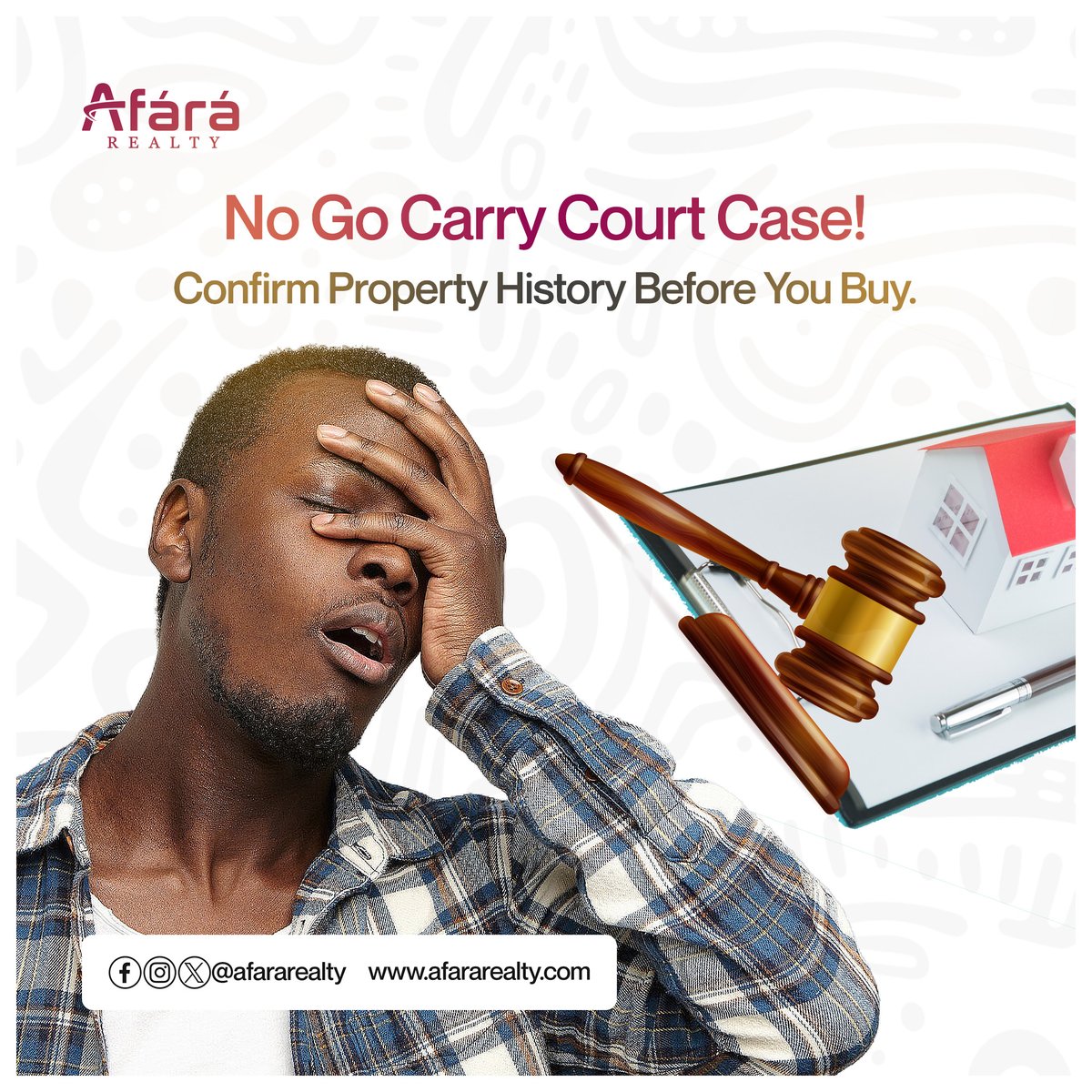 afararealty's tweet photo. Research a property thoroughly, including unresolved disputes and lawsuits. 

Crucial for informed investment decisions! 

#AfáráRealty #InvestmentTips #RealEstate https://t.co/4V2HVp796r