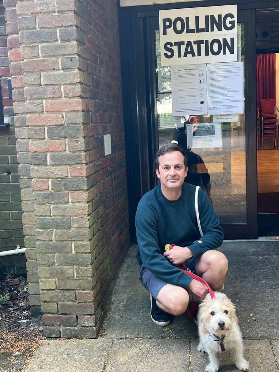 #DogsAtPollingStations my two favourite boys voting this morning.