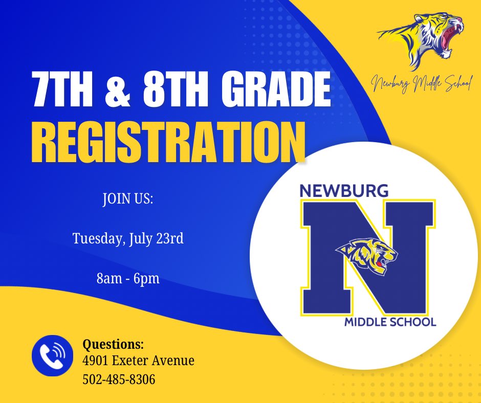 We can’t wait to see our <a href="/Newburg_MS/">Newburg Middle School Tigers</a> Tigers in August!!!